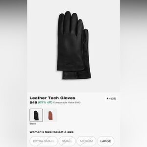Coach leather Tech Gloves